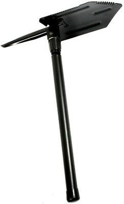 Black Heavy Duty Steel Handle US Military Folding Shovel & Pick