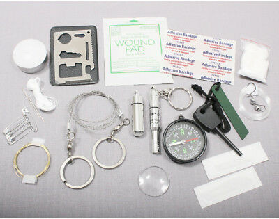 Essential Emergency Supplies Survival Kit Portable First Aid Travel Tin Case