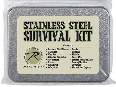 Essential Emergency Supplies Survival Kit Portable First Aid Travel Tin Case