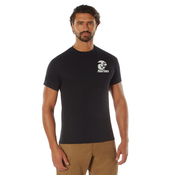 Black USMC Marines Pain Is Weakness Leaving The Body T-Shirt - Double Sided
