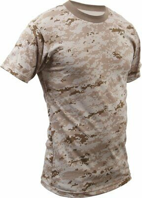 Mens Desert Digital Camouflage Tactical Military Short Sleeve Camo T-Shirt