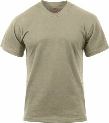 Mens Desert Sand Moisture Wicking Solid Military T-Shirt
