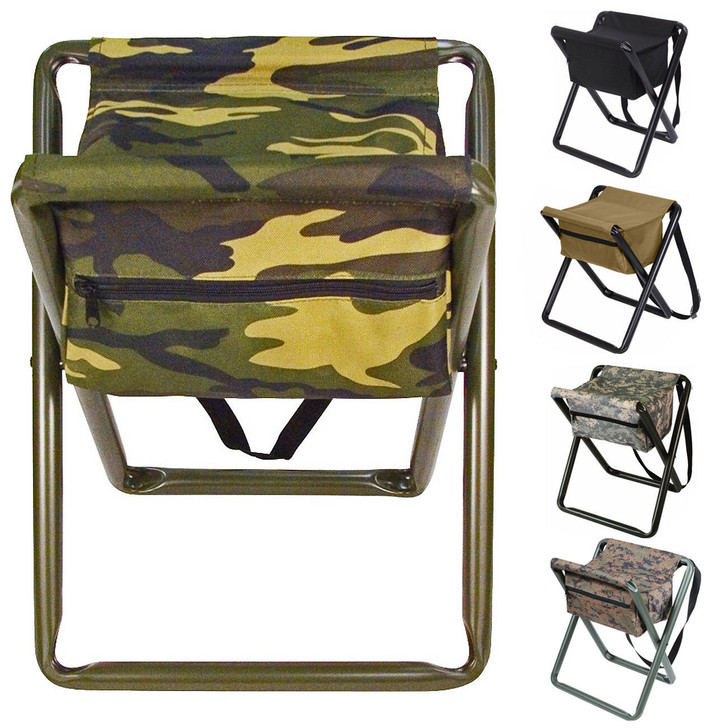 EI STOOL CAMO（COLORS：CAMO）NATAL DESIGN Lightweight Portable Stool with Pouch, Deluxe Camo Camping Travel