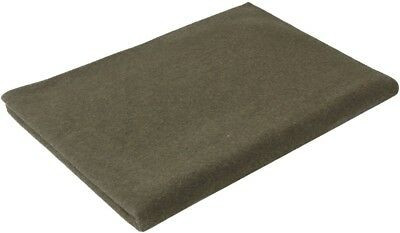 Olive Drab Synthetic Wool Blend Warm Large Winter Blanket (66" x 90")