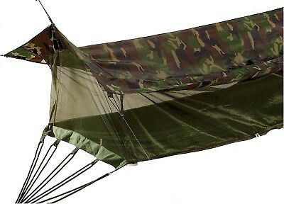 Woodland Camo Jungle Hammock Backyard Durable Waterproof Mesh Netting Tent Covered Hammock