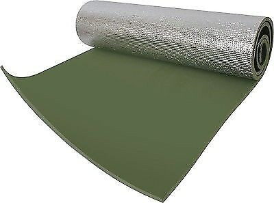 Olive Drab Thermal Reflective Foam Sleeping Pad Mat - 24 x 71 x 3/8 - w/ Ties