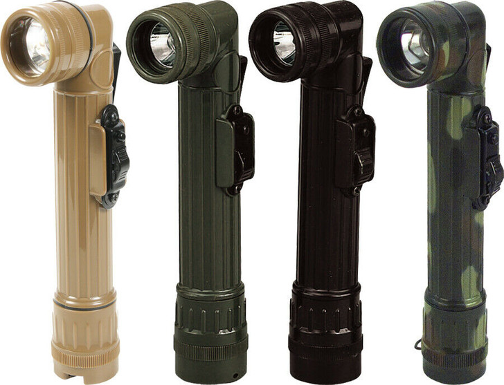 Mini Angle Head Tactical Flashlight Waterproof 6" Army Military Camping Survival