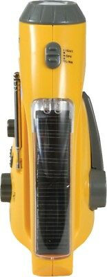 Solar Wind Up Hand Crank LED Flashlight with Radio Emergency Survival AM FM