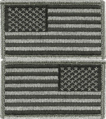 Foliage Green USA Flag Military American Flag Hook Patch 1-7/8" x 3-1/4"