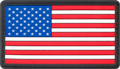 US Flag Patch PVC with Hook, Red White Blue American Military Army Uniform