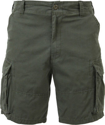 Mens Olive Drab Military Vintage Army Paratrooper Shorts Cargo Shorts