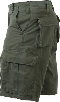Mens Olive Drab Military Vintage Army Paratrooper Shorts Cargo Shorts