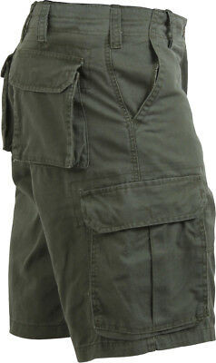 Mens Olive Drab Military Vintage Army Paratrooper Shorts Cargo Shorts