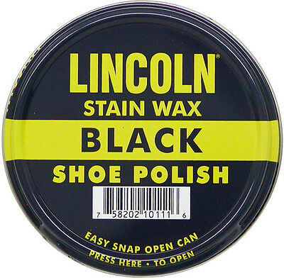 Lincoln Black  USMC Stain Wax Shoe Polish 2 1/8oz. Can