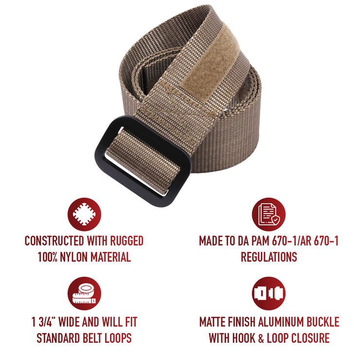 Coyote Brown AR-670-1 Compliant Military Heavy Duty Nylon Riggers Belt