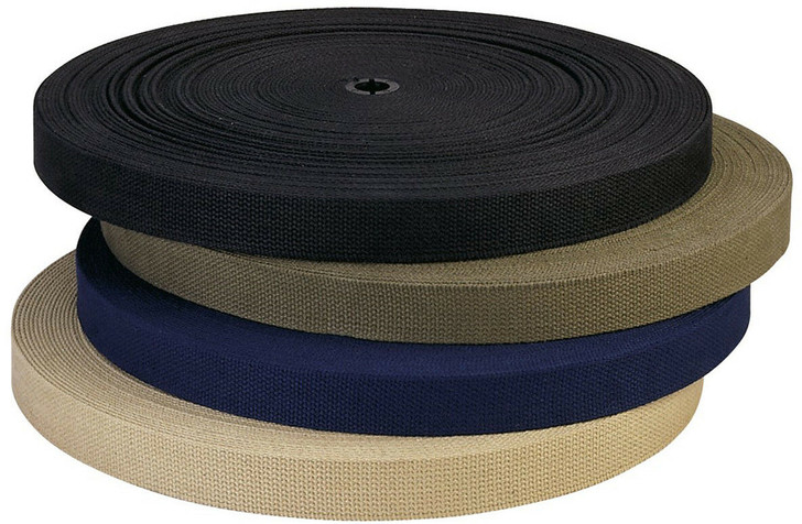 1.25" x 50 Yards Heavy Canvas Webbing Roll Name Tape Uniform Web Belt Webbed