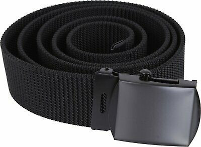 Black Nylon Web Belt Black Buckle Tactical Uniform Military Army Skater Jeans