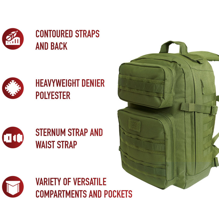 Tactical Fast Mover Backpack MOLLE Overnight Weekend Bag Knapsack 34L