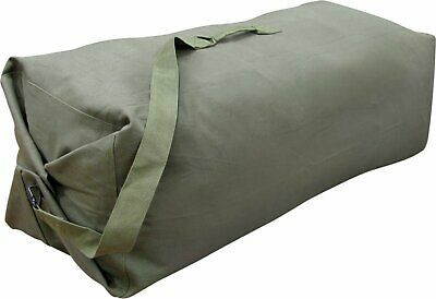 Olive Drab Heavyweight Cotton Canvas Deluxe Top Loader Gym Travel Duffle Bag