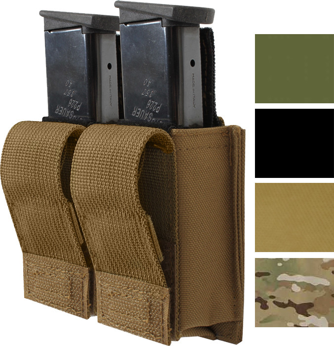 Double 9 MM Pistol Mag Military Gear MOLLE Pouch
