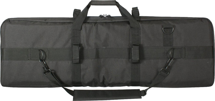 Black Tactical 36" Long Rifle Case with Pouches & Shoulder Strap