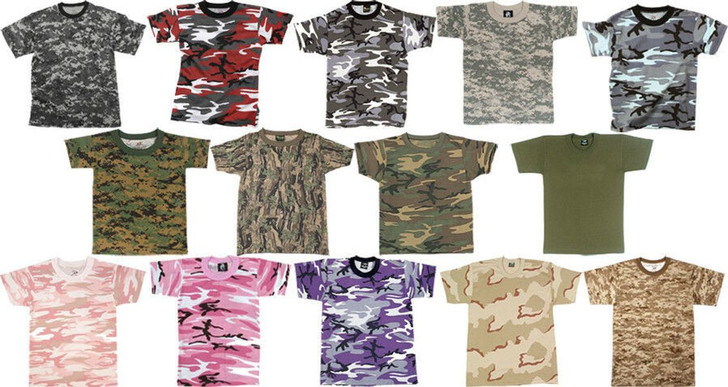 Kids Camo T-Shirt Short Sleeve Military Tee Army Children Top Boys Girls Toddler