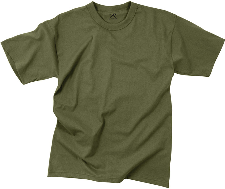 Kids Olive Drab Military Solid Short Sleeve T-Shirt