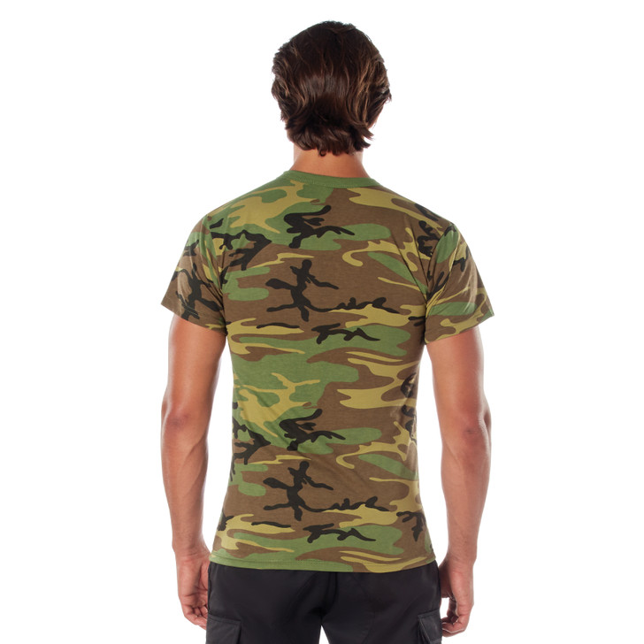 Woodland Camouflage Heavy Duty Premium Poly/Cotton Military T-Shirt