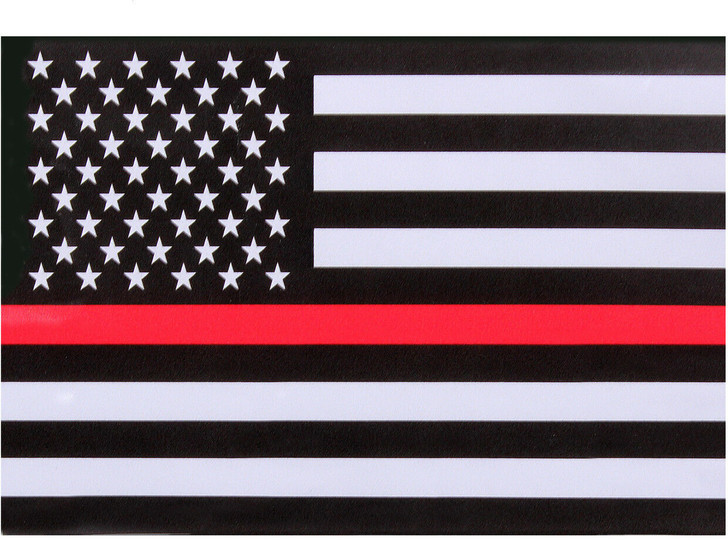 3 Pack Thin Red Line US American Flag Support Firefighters Decal Sticker TRL
