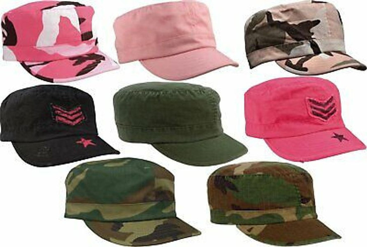 Womens Military Fatigue Cap Patrol Adjustable Hat