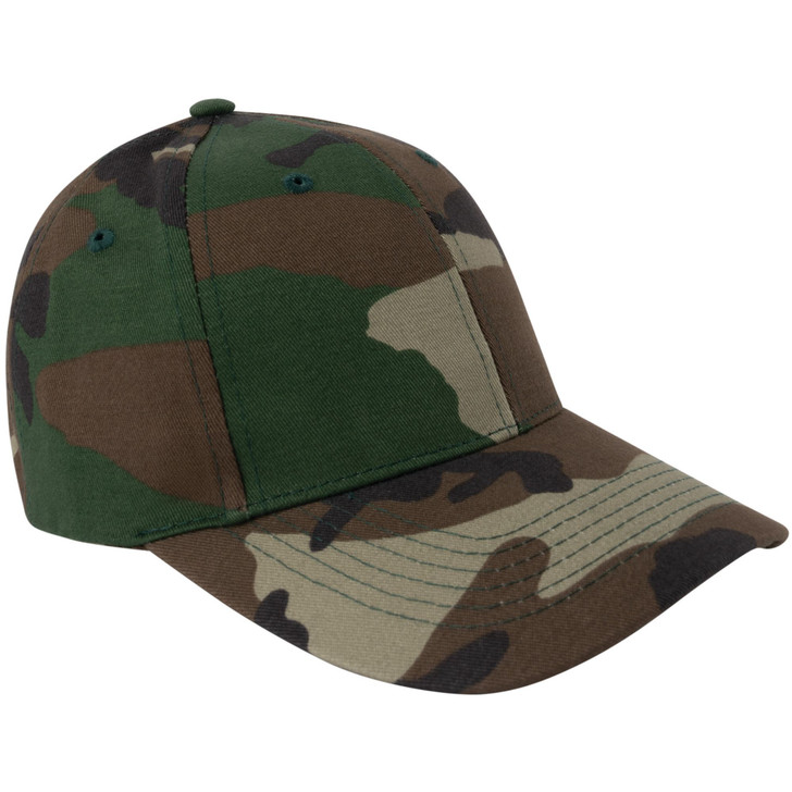 Kids Woodland Camouflage Military Low Profile Adjustable Baseball Cap
