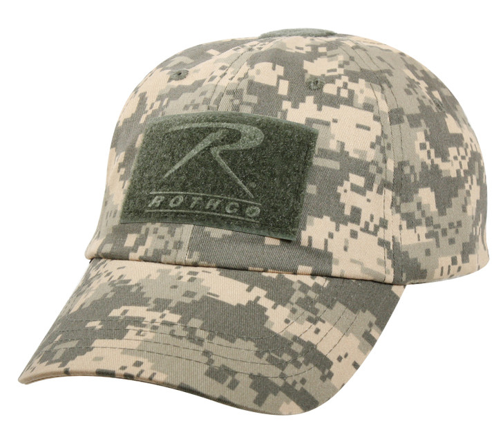 ACU Digital Camo Military Tactical Operator Cap & Olive Drab American Flag Patch