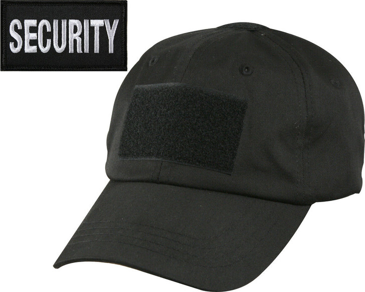 Black Tactical SECURITY Operator Cap with Removable Security Patch