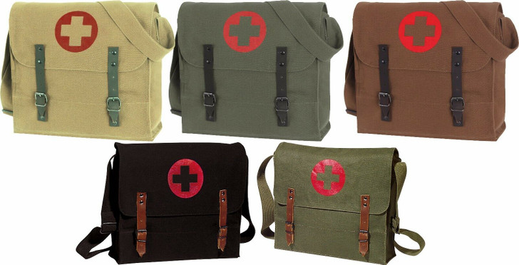 NATO Medic Canvas Military Bag Red Cross Vintage Shoulder Crossbody Messenger