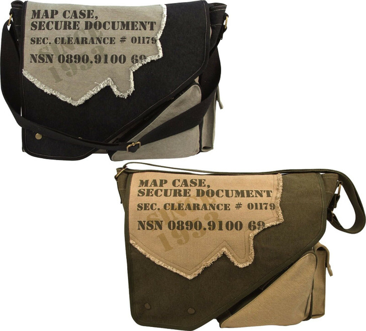 Map Case Secure Document NSN Large Messenger Shoulder Bag