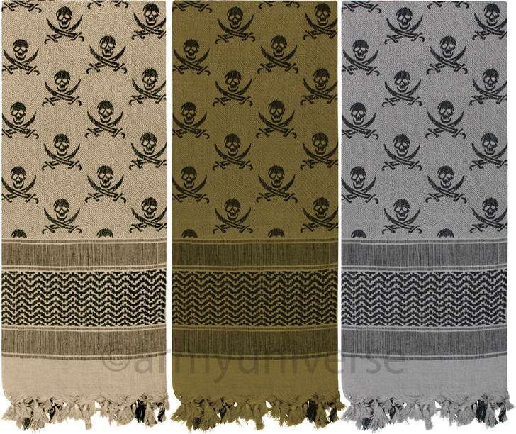 Skulls & Swords Shemagh Heavyweight Arab Tactical Desert Keffiyeh Scarf