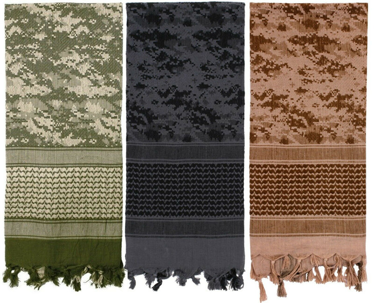 Digital Camouflage Heavyweight Arab Desert Tactical Army Shemagh Keffiyeh Scarf