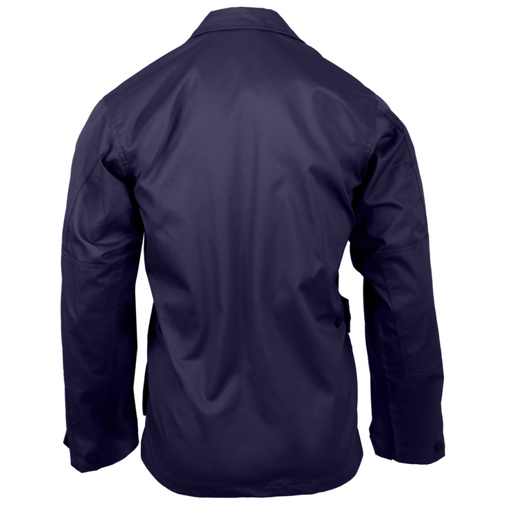 Mens Navy Blue Long Sleeve Military BDU Shirt Coat Uniform Army Fatigues