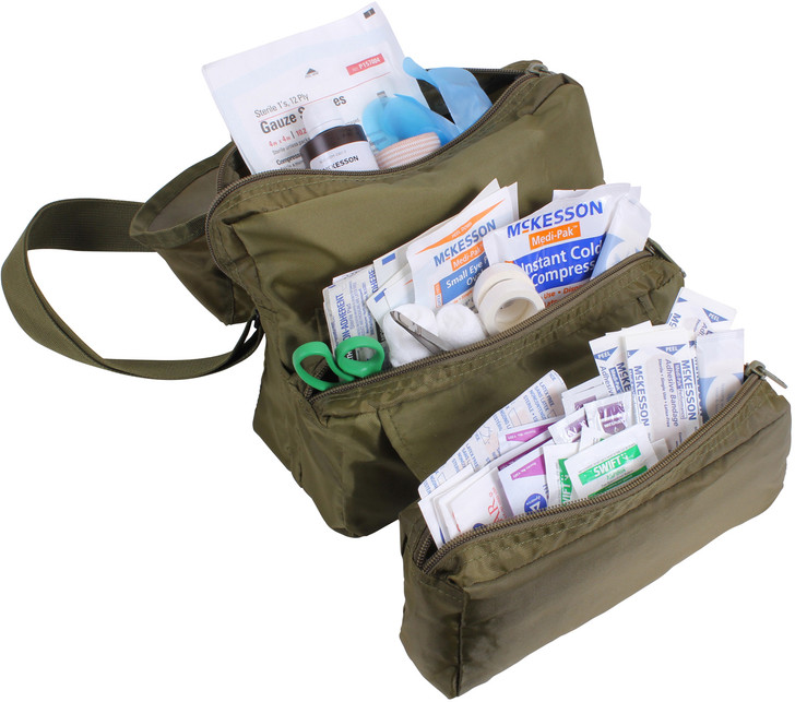 Olive Drab EMS EMT Army Medic Public Safety Medical Kit Bag