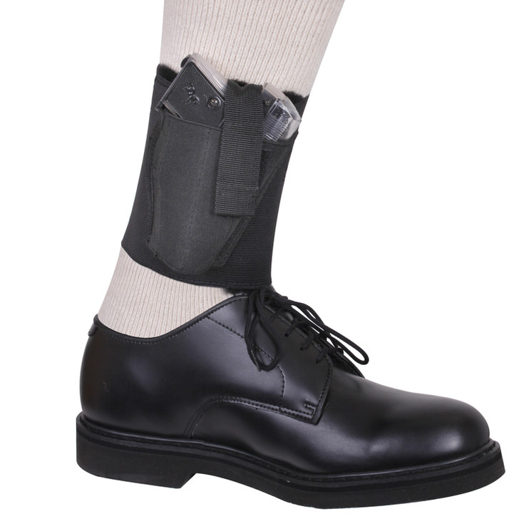Ankle Gun Holster Black Elastic Tactical Police CCW Discreet Pistol Firearm