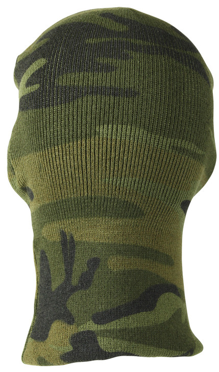 Woodland Camouflage Winter Cold Weather Three Hole Acrylic Military Face Mask