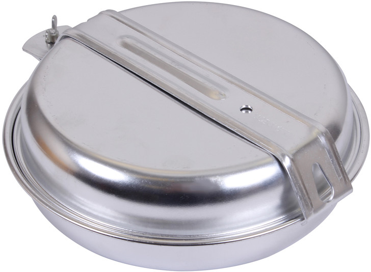 Aluminum 5 Piece Mess Kit Camper Camping Military Outdoor Cook Pots Pan Set