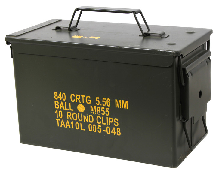 .50 Caliber Metal Original US Military Surplus M19A1 Ammo Can US Surplus USED