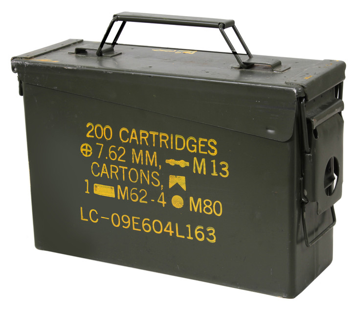 .30 Caliber Metal Original US Military Surplus M19A1 Ammo Can US Surplus USED