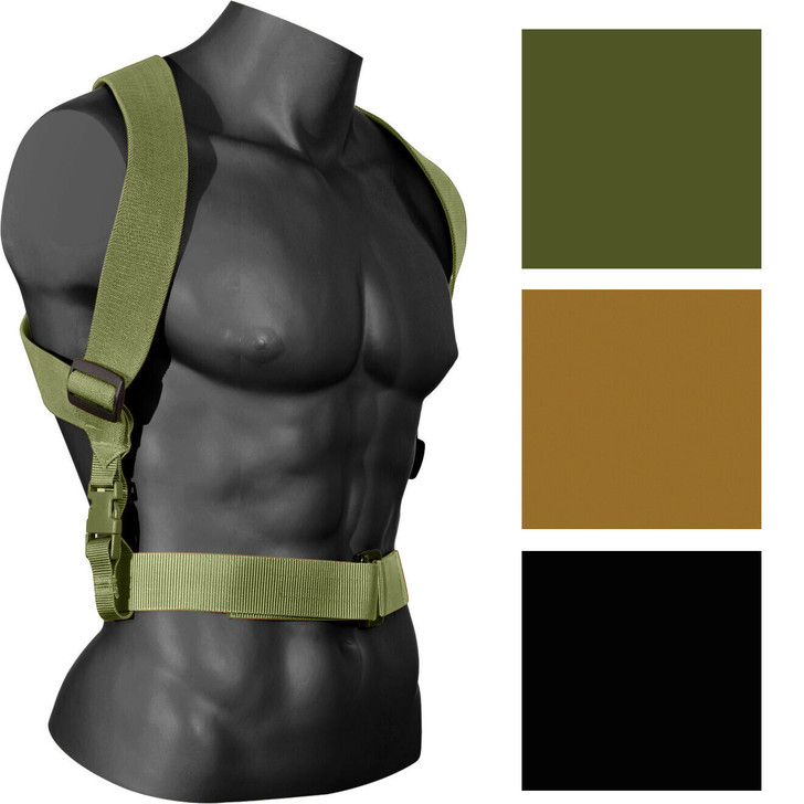 Tactical Combat Suspenders 2" Heavy Duty Adjustable Quick Release Buckle Braces