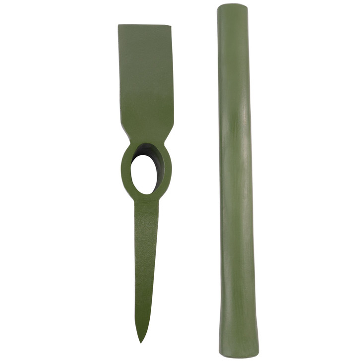 Olive Drab Military Metal Pick Mattock w/ Wood Handle