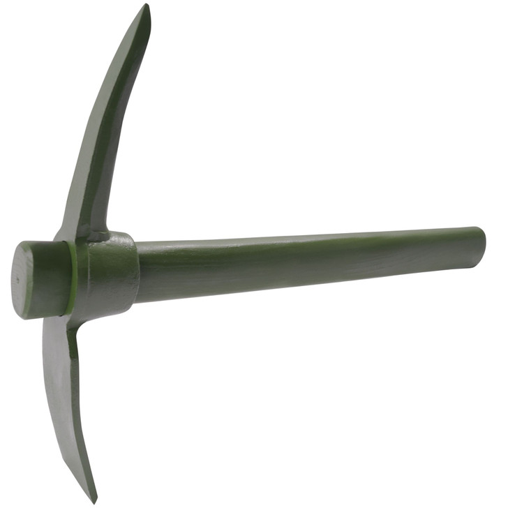 Olive Drab Military Metal Pick Mattock w/ Wood Handle