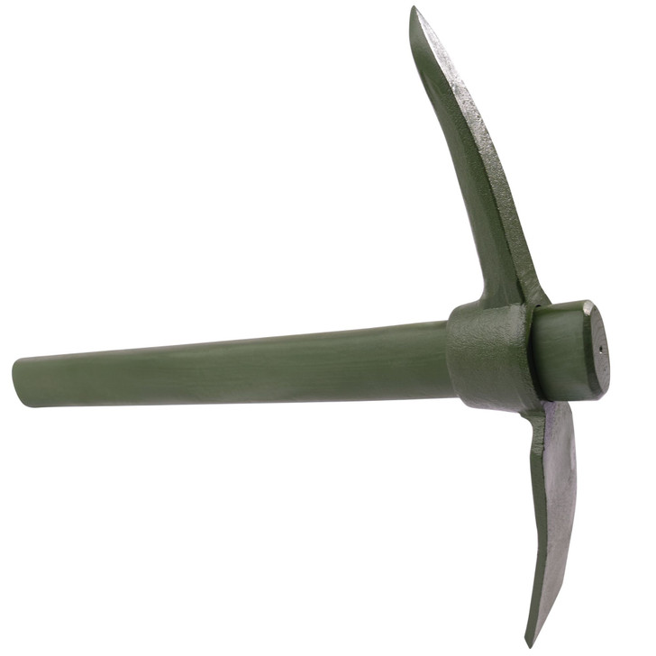 Olive Drab Military Metal Pick Mattock w/ Wood Handle