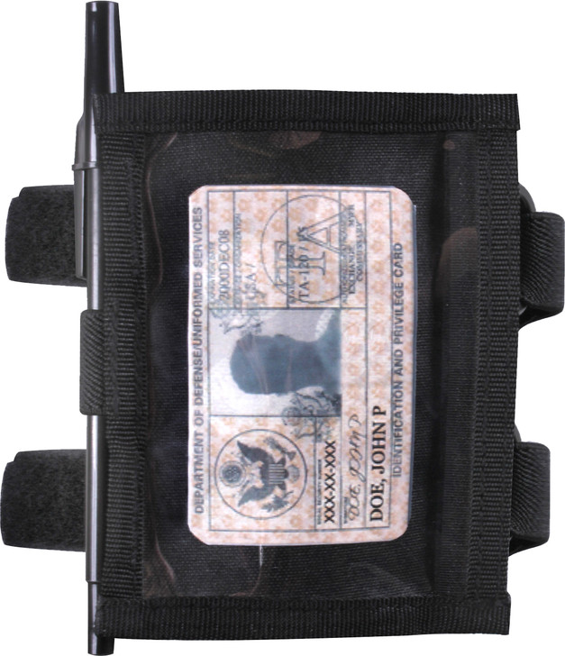 ID Armband Holder Black Identification Uniform Card Pass School Duty Military