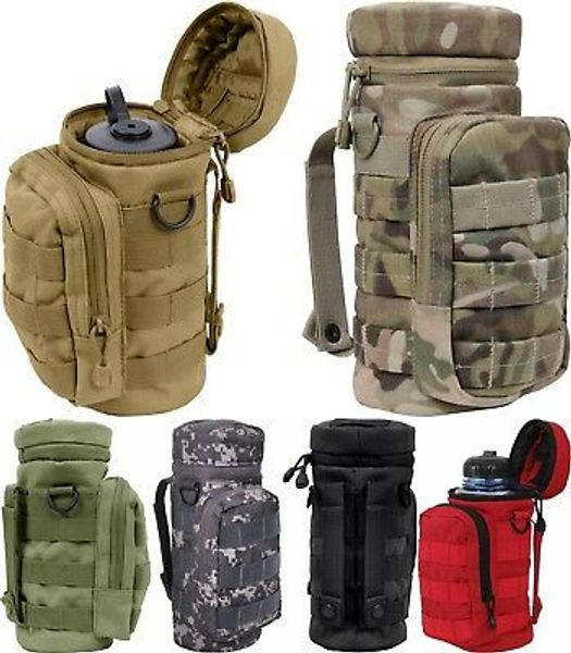 Tactical MOLLE Water Bottle Carrier Pouch Holder Military Army Carry Bottle